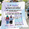 To My Bestie Modern Girls Front View Gift For Besties Sisters Siblings Personalized Fleece Blanket