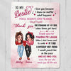 To My Bestie Sassy Girls Personalized Fleece Blanket