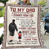 To My Dad From Little Son Daughter Personalized Fleece Blanket