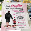 To My Little Daughter Son Personalized Fleece Blanket