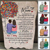 To My Mom Colorful Tree Mother's Day Gift Personalized Fleece Blanket