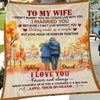 To My Wife Old Couple Personalized Fleece Blanket