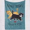 Walking Cat Personalized Fleece Blanket