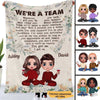 We‘re A Team Doll Couple Personalized Fleece Blanket