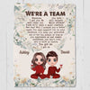 We‘re A Team Doll Couple Personalized Fleece Blanket