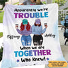 We‘re Trouble Besties Front View Personalized Fleece Blanket