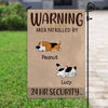 Area Patrolled By Dogs And Cats Personalized Garden Flag
