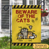 Beware Of The Cats Personalized Cat Decorative Garden Flags