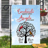 Cardinals Appear When Angels Are Near Tree Personalized Garden Flag