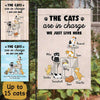 Cat Tower The Cats Are In Charge Personalized Garden Flag