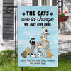 Cat Tower The Cats Are In Charge Personalized Garden Flag