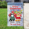 Christmas Truck Sitting Cats Personalized Garden Flag