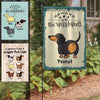 Dachshund Wiggle Butt Club Dog Personalized Garden Flag