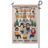 Doll Camping Friends Crazy To Camp With Us Personalized Garden Flag
