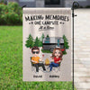 Doll Couple Camping Personalized Garden Flag