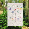 Family Watercolor Flowers Personalized Garden Flag