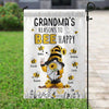 Gnome Grandma‘s Reason To Bee Happy Personalized Garden Flag
