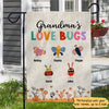 Grandmas Love Bug Personalized Garden Flag