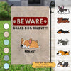 Guard Dog On Duty Funny Personalized Dog Decorative Garden Flags
