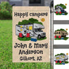 Happy Campers Campsite Personalized Garden Flag