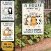 House Without Fluffy Cats Personalized Garden Flag