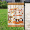 Little Pumpkins Fall Season Grandma Grandkids Personalized Garden Flag