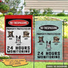 No Trespassing Property Protected By Dogs Personalized Dog Decorative Garden Flags