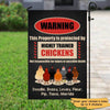 Property Protected By Chicken Personalized Garden Flag