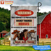 Protected By Highly Trained Horses Personalized Garden Flag