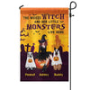The Wicked Witch And Her Little Monster Dogs Personalized Garden Flag