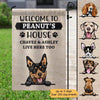 Welcome To The Dogs House Personalized Dog Decorative Garden Flags