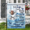 Your Life Was A Blessing Memorial Personalized Garden Flag