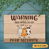 Area Patrolled By Cats Personalized Hanging Pallet Woodsign