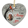 Always With You Blossom Tree Memorial Personalized Heart Ornament
