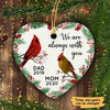 Always With You Holly Branch Christmas Personalized Memorial Heart Ornament