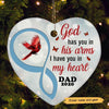 Cardinal I Have You In My Heart Memorial Personalized Heart Ornament