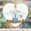 Dad Always With You Memorial Personalized Heart Ornament