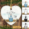 Dad Always With You Memorial Personalized Heart Ornament