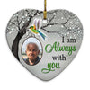 Hummingbird Always With You Blossom Tree Memorial Personalized Heart Ornament