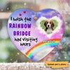 Visiting Hours On Rainbow Bridge Photo Dog Memorial Personalized Heart Ornament