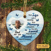 Your Life Was A Blessing Memorial Personalized Heart Ornament