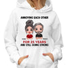 Annoying Each Other Doll Couple Anniversary Gift For Her Gift For Him Personalized Hoodie Sweatshirt