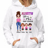 Auntie Like Mom Only Cooler Posing Doll Personalized Hoodie Sweatshirt