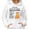 Best Cat Mom Dad Fluffy Cat Personalized Hoodie Sweatshirt