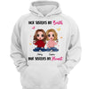 Butterflies Doll Besties Sisters By Heart Personalized Hoodie Sweatshirt