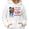 Chibi Couple Annoying Each Other Personalized Hoodie Sweatshirt