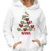 Christmas Tree Mom Grandma Heart Personalized Hoodie Sweatshirt