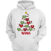 Christmas Tree Mom Grandma Heart Personalized Hoodie Sweatshirt