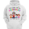 Colorful Life Is Better With My Grandkids Doll Style Personalized Hoodie Sweatshirt