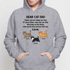 Dear Cat Dad Mom Walking Fluffy Cat Personalized Hoodie Sweatshirt